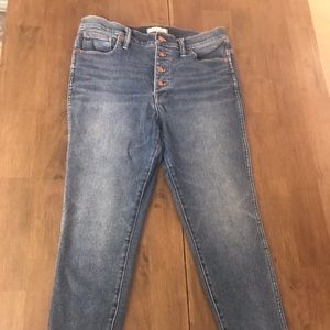 MADEWELL Cordova Wash 10” High Rise Skinny Jeans